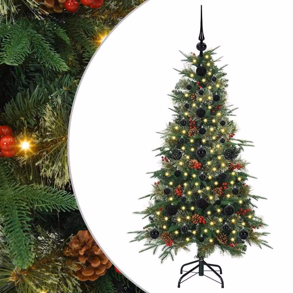 Berkfield Home Elegant Green Artificial Hinged Tabletop Christmas Tree, Height: 120 cm – 3