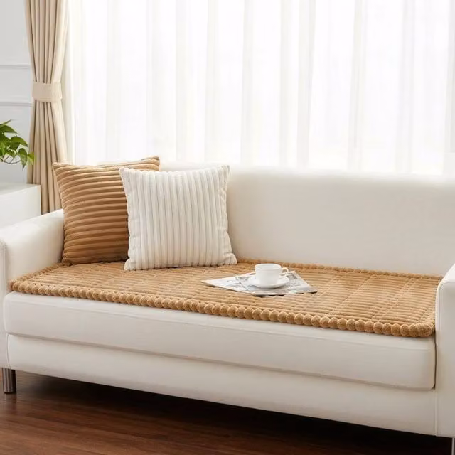 EONLION Washable Thick Sofa Cover in Beige, W/D: 120 x 90 cm