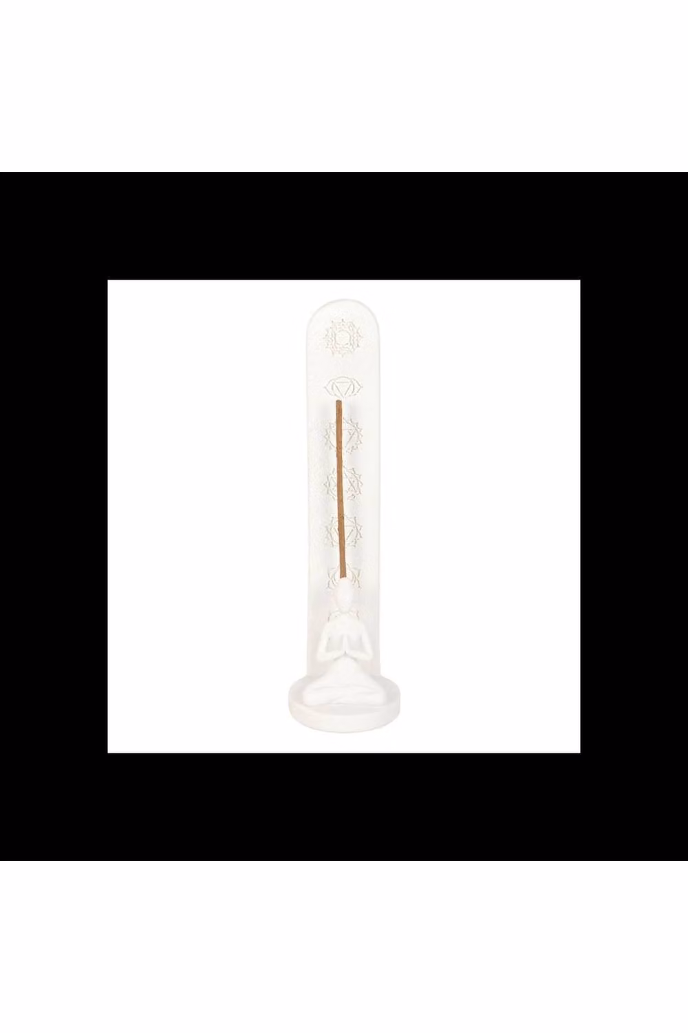 KDMD White Ceramic Chakra Yoga Incense Stick Holder with 7 Symbols – 2