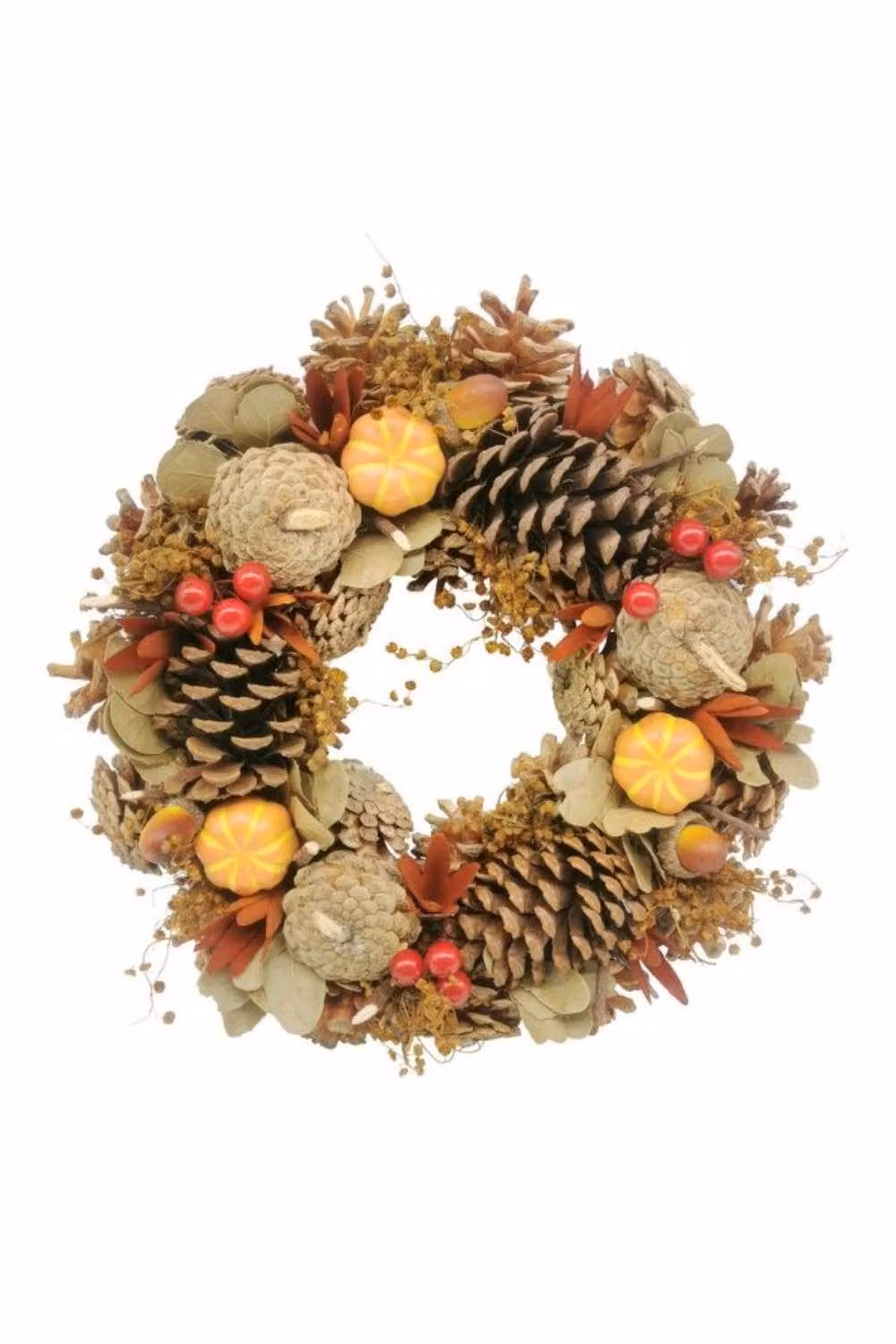 KDMD Autumn Wreath with Pumpkins, Diameter: 30 cm, Brown and Multicolour – 2