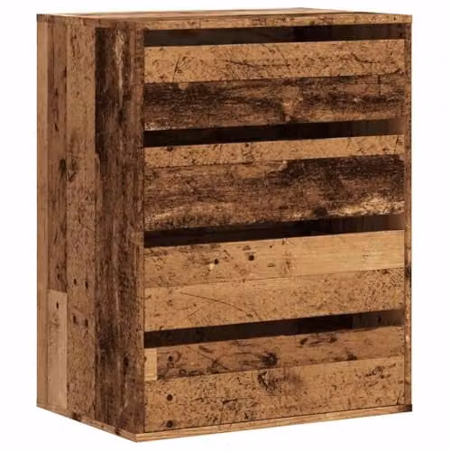 vidaXL Corner Chest of Drawers in Old Wood Brown, W/D/H: 60 x 41 x 76 cm