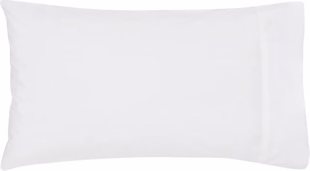 Bedeck of Belfast 1951 Luxury 300 Thread Count Egyptian Cotton Percale Standard Pillowcase, White