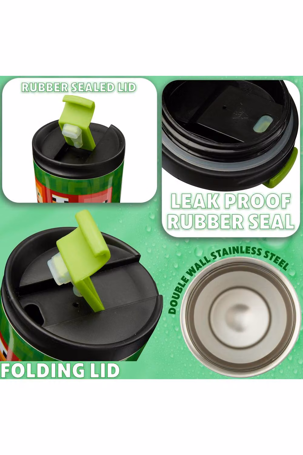 Get Trend Minecraft Insulated Stainless Steel Travel Mug, 425 ml, Multicolour – 3