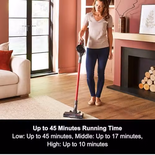 Morphy Richards PremierGlide Cordless Stick Vacuum Cleaner, Grey and Red, Bagless with HEPA Filter, Anti-Tangle Roller and Pet Tool – 2
