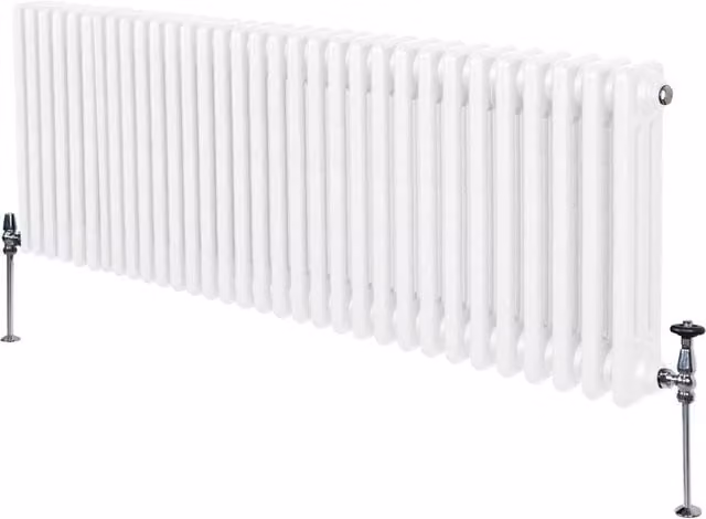Monstershop Traditional Steel Column Radiator, White, H: 146 cm, W: 60 cm, D: 10 cm