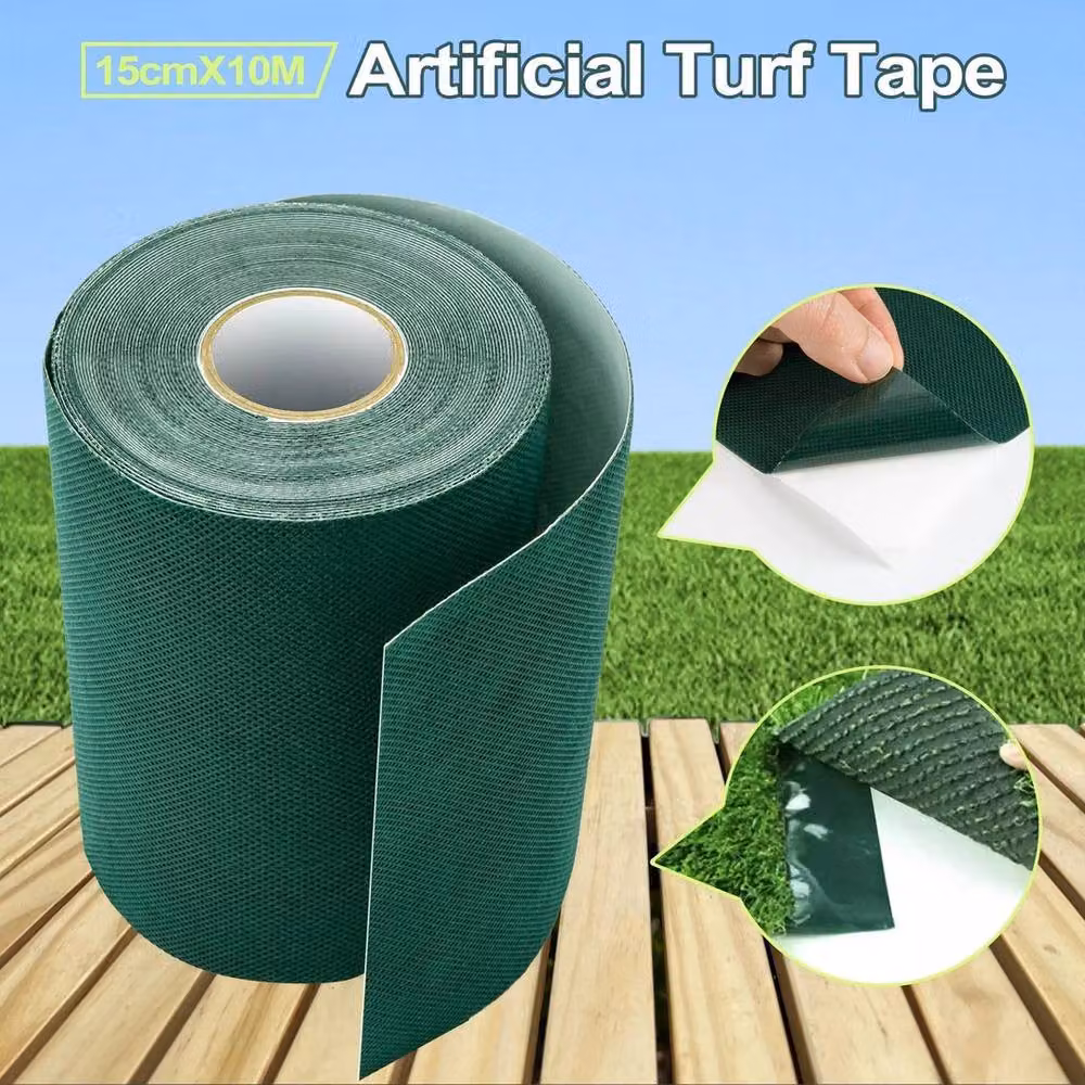 FLAVORA Green Self-Adhesive Waterproof Artificial Grass, W: 100 cm, D: 15 cm – 2