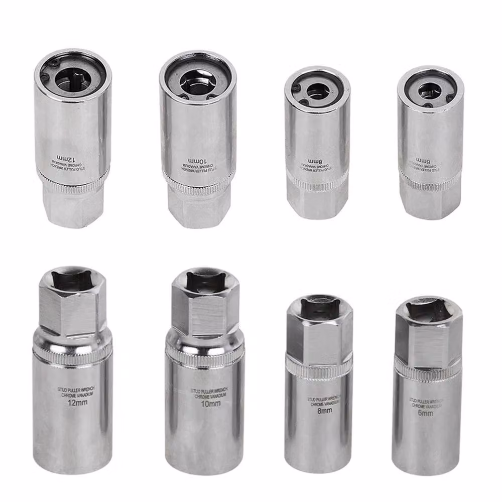 FLAVORA Stud Extractor Remover Socket Set in Blue – 4