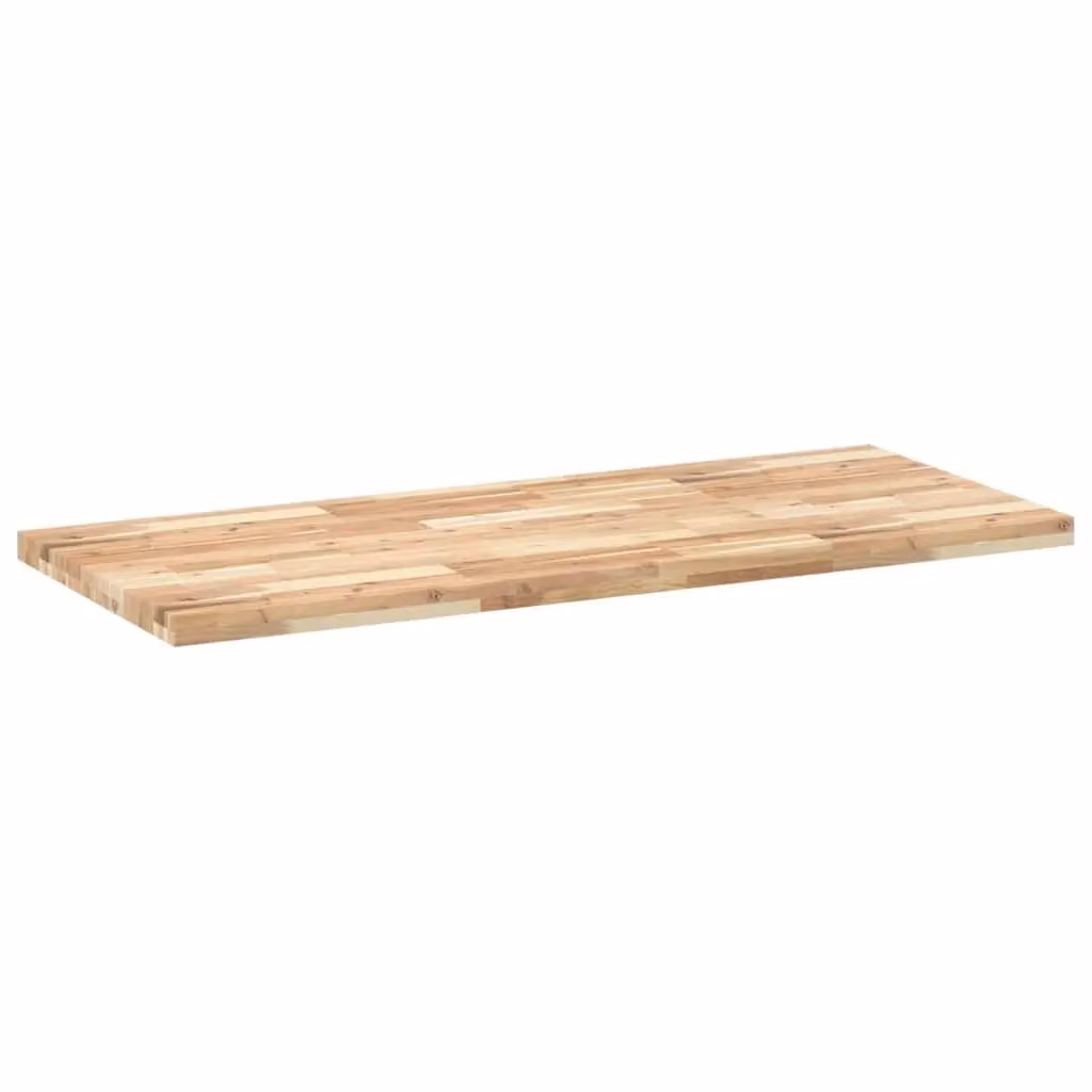 Berkfield Home Solid Wood Acacia Desk Top in Brown, Untreated, W/D/H: 120 x 60 x 4 cm – 1