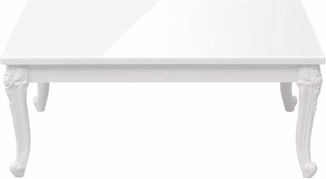 Berkfield Home Beautiful Coffee Table in High Gloss White, W/D/H: 100 x 50 x 42 cm