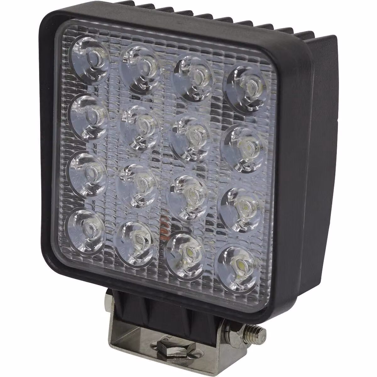 Loops 48W SMD LED Waterproof Work Light and Mounting Bracket, Black Square Floodlight with IP68 Rating – 4