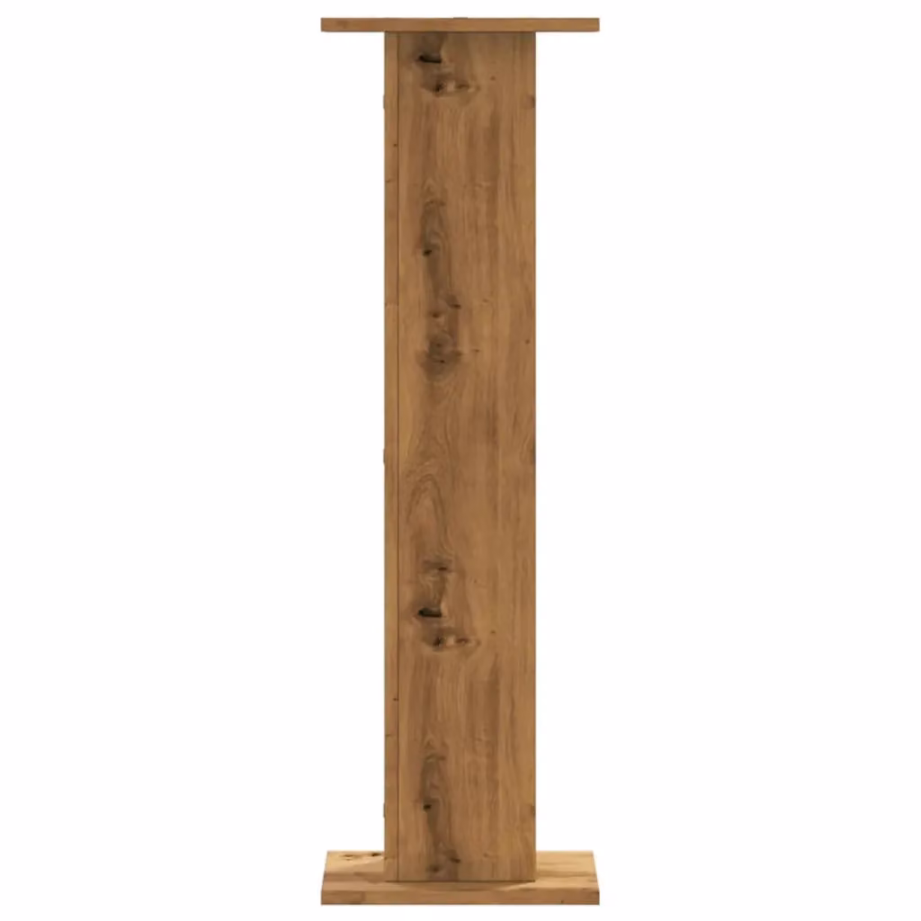 Berkfield Home Set of 2 Artisan Oak Plant Stands in Brown, W/D/H: 30 x 30 x 95 cm – 4