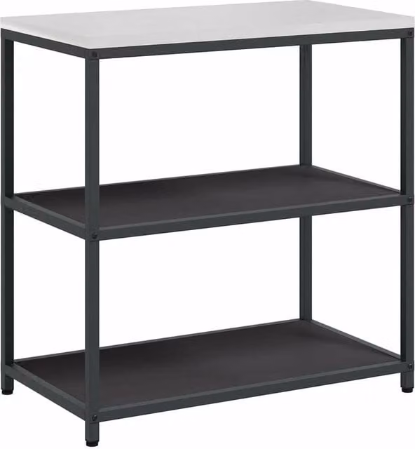 Berkfield Home Modern Kitchen Storage Shelf in Matt Black Metal