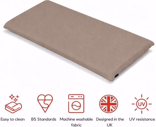 Glendale Garden & Leisure Ltd 2 Seater Bench Pad in Taupe