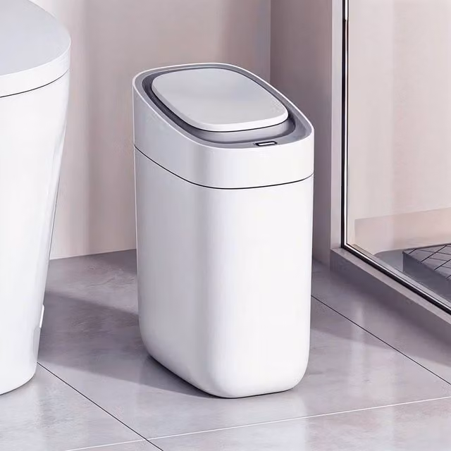 EONLION 9L Slim Smart Motion Sensor Waste Bin in White – 1