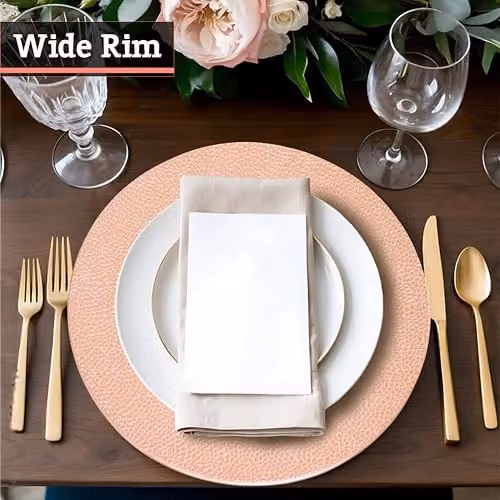 Premier Housewares Pebble Effect Melamine Serving Platter in Gold or Copper, W: 33 cm, D: 33 cm, H: 2 cm – 2