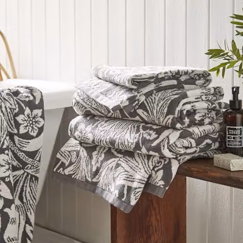 William Morris At Home Sunflower 100% Cotton Bath Sheet in Iron, W: 100 cm, H: 150 cm – 2