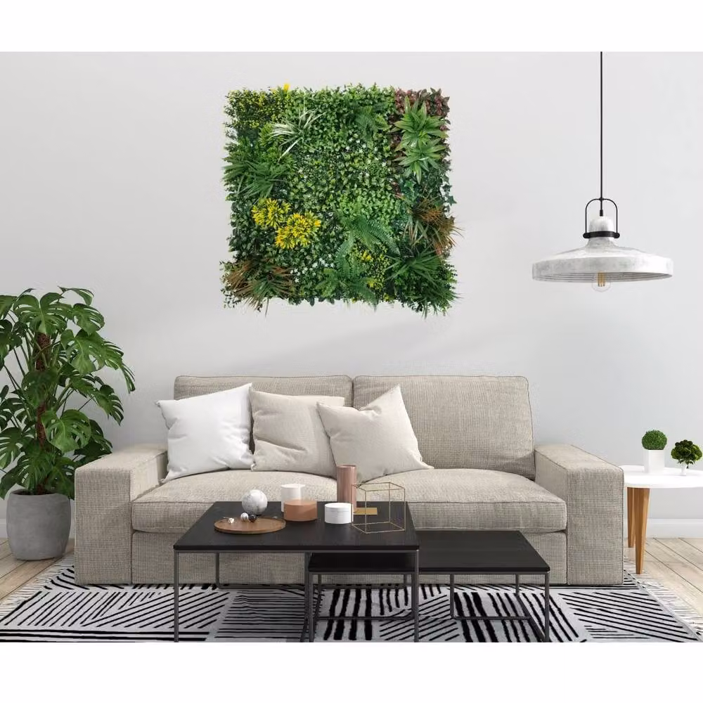 Ark Mat Green Artificial Plant Wall Panel, W: 100 cm, H: 100 cm – 9