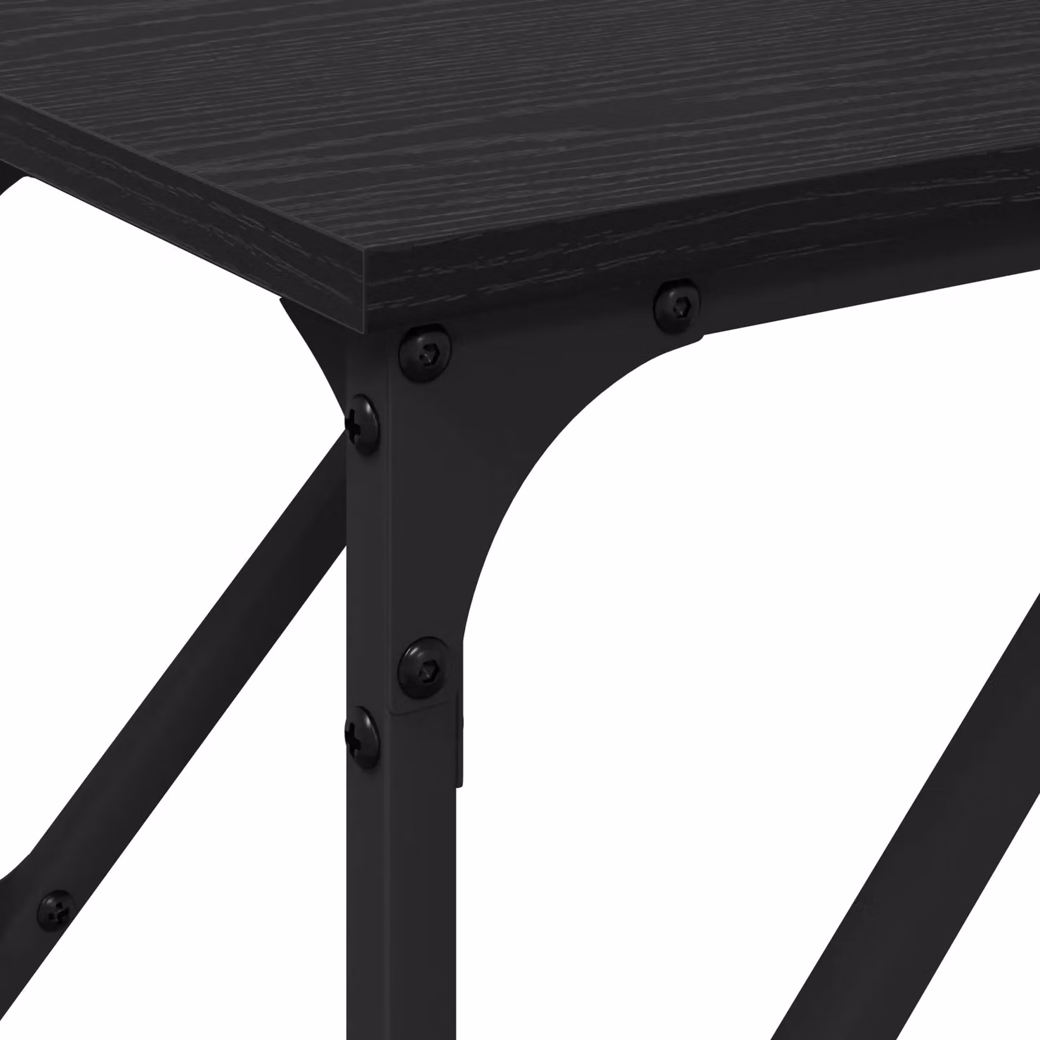 Berkfield Home Modern Black Oak Console Table, W: 200 cm, D: 29 cm, H: 75 cm – 2