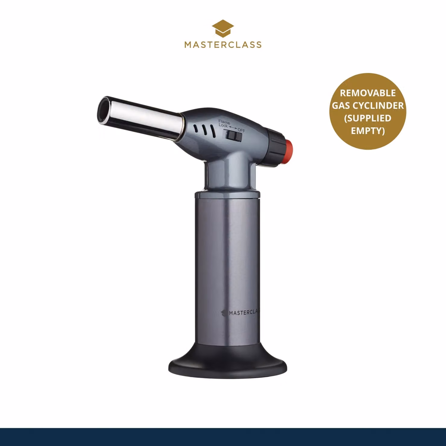 MasterClass Professional Cooks Metal Blowtorch in Black – 6