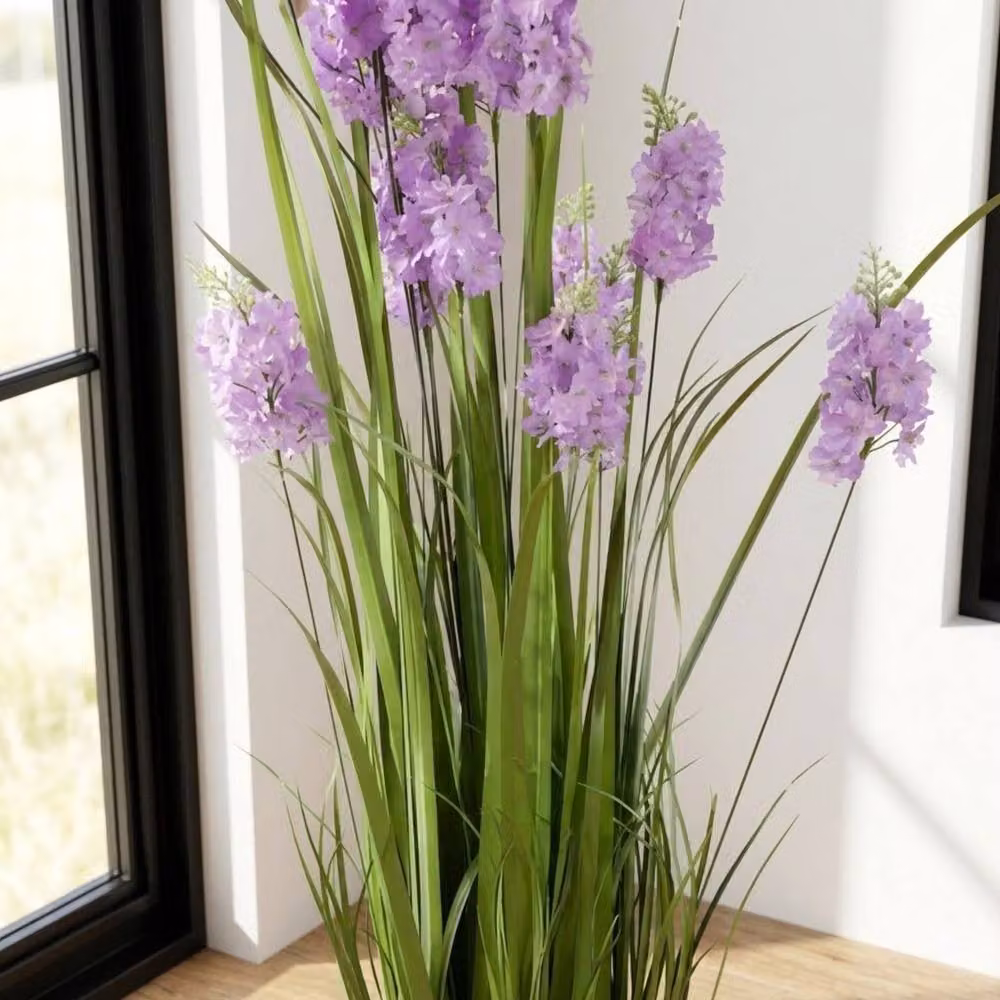 Garden Greatness Botanical Artificial Lavender Floor Plant in Green and Purple, Height: 65 cm – 2