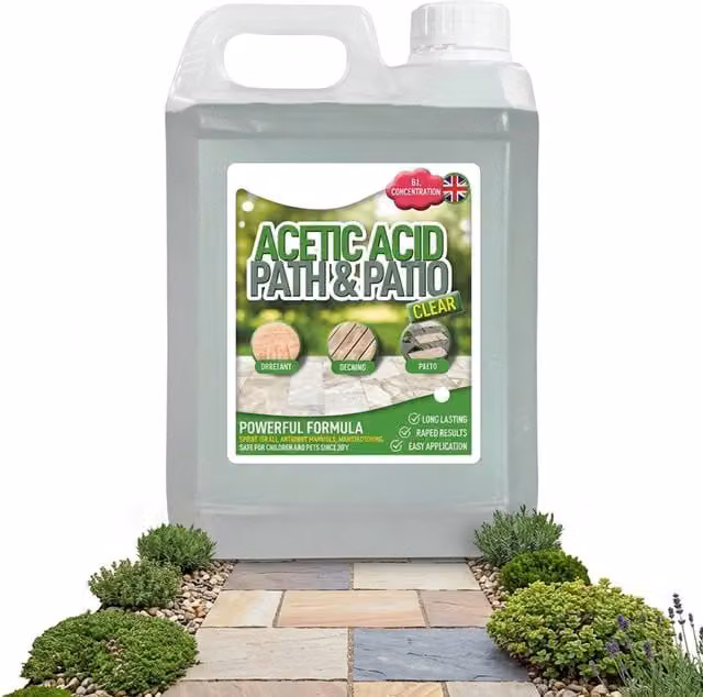 Storm Trading Group Concentrated Garden Acetic Acid Vinegar Outdoor Cleaner, 4 x 2.5 l, Transparent