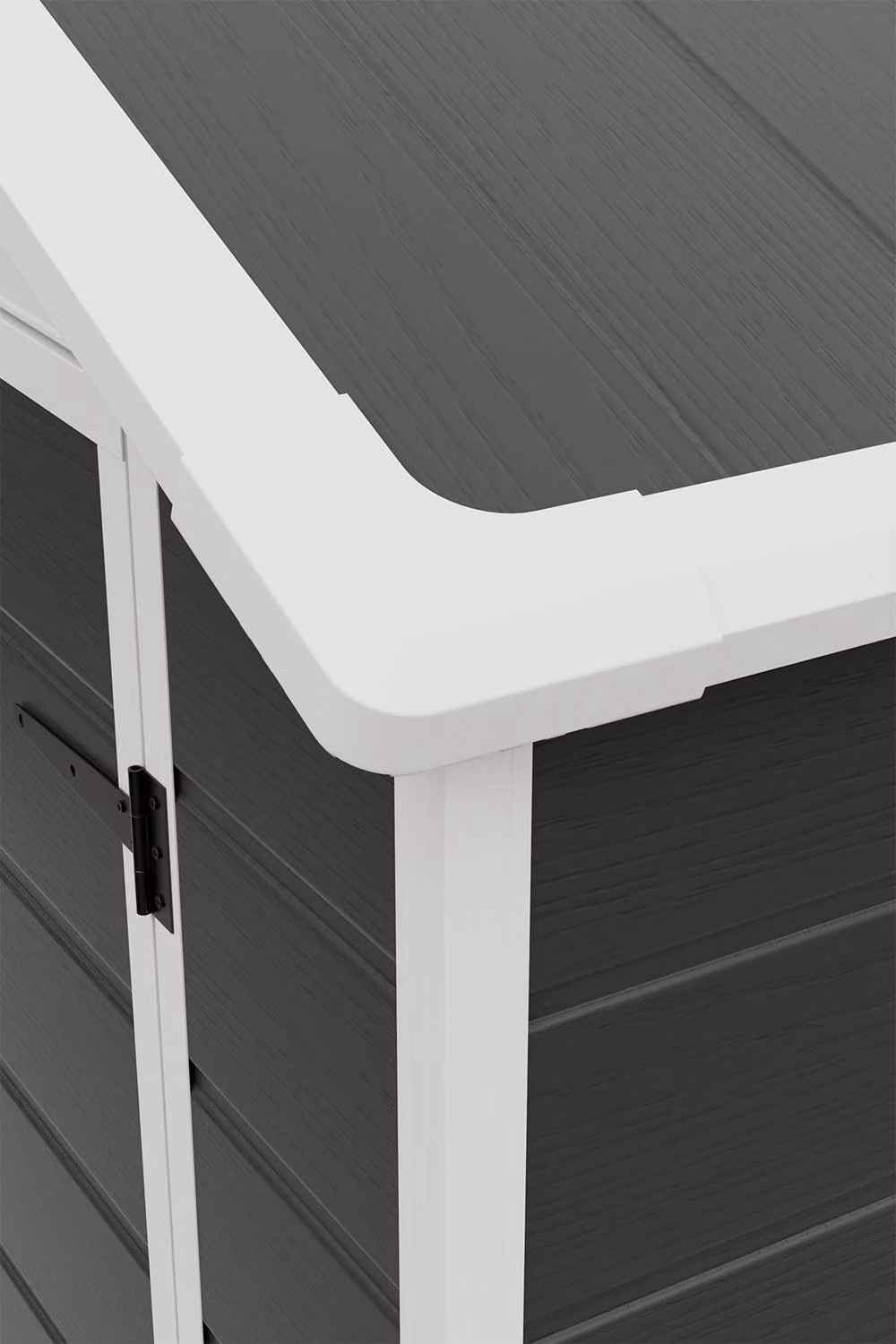 Living and Home Black Plastic Outdoor Garden Storage Shed with Gable Roof, W: 182.88 cm, D: 182.0 cm, H: 218.0 cm – 5