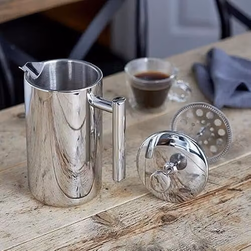 Stellar Double Walled Stainless Steel Cafetiere, 1.4 l, Silver – 3