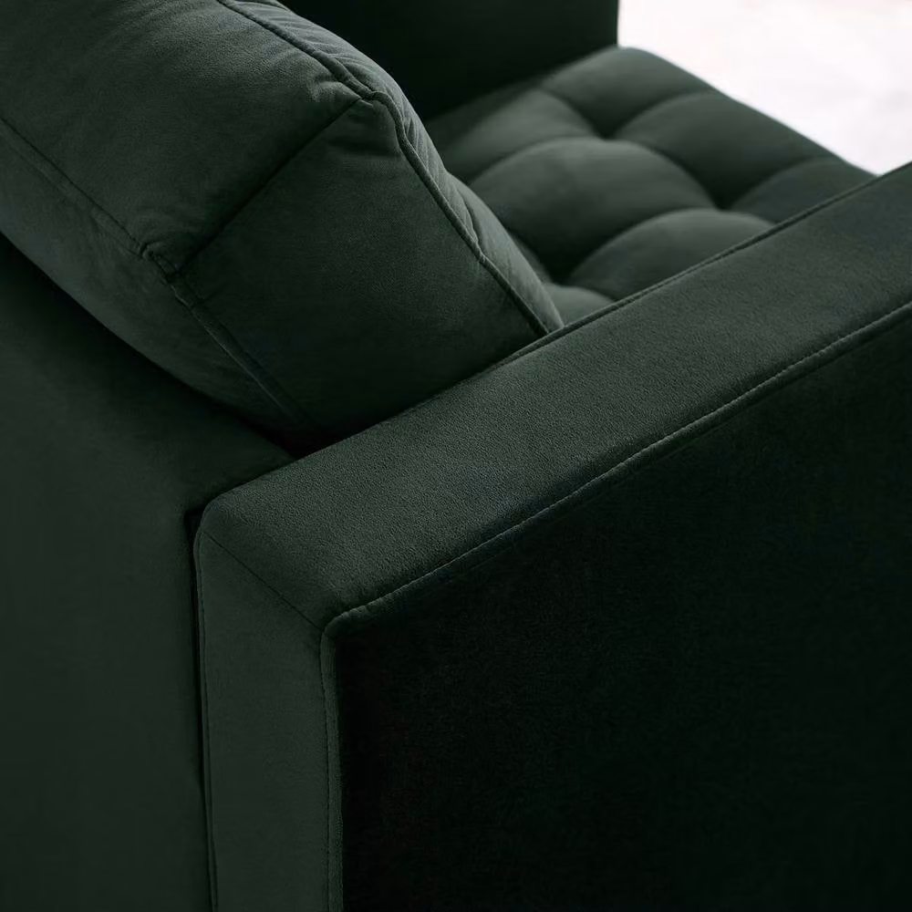 FurnitureboxUK Jade Velvet Chesterfield Armchair in Emerald Green – 3