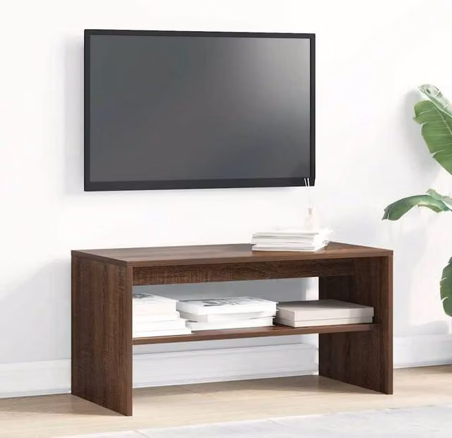 Berkfield Home Modern Brown Oak TV Cabinet W/D/H: 80 x 40 x 40 cm