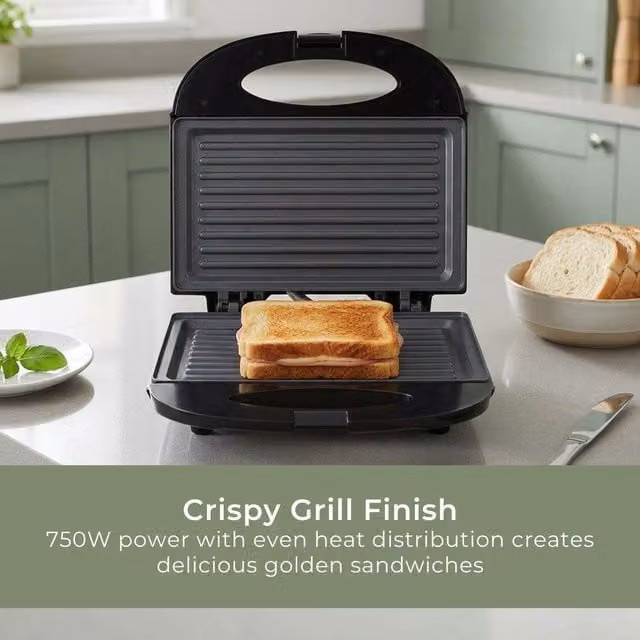 Melissa Sandwich Maker with Removable Plates, Black