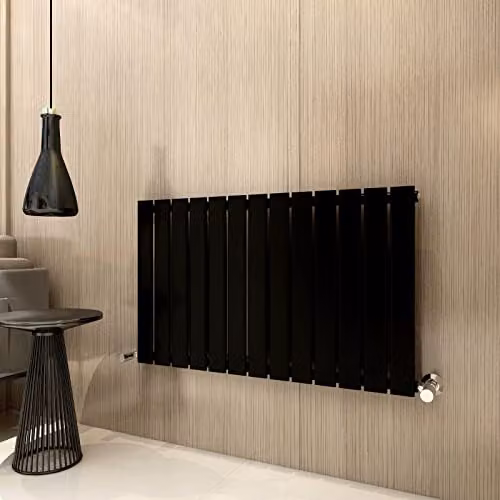 MCC Direct Designer Flat Panel Central Heating Radiator, Black, W/H: 88.4 x 60 cm – 1