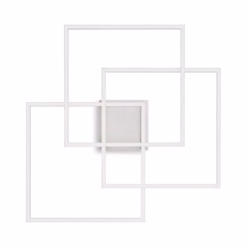 Netlighting Frame2 Integrated LED Square Ceiling Lamp in White, 3000K Warm White