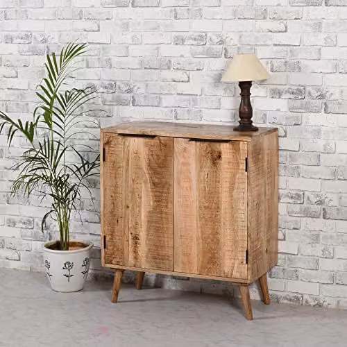 Adorable Lifestyle Surrey Drinks Cabinet Sideboard in Brown Solid Mango Wood W80 x D40 x H90 cm – 2