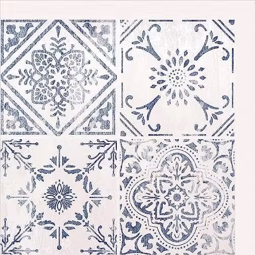 d-c-fix Self-Adhesive PVC Wandfliese Wall Tiles in Blue Multicolour Vintage Tile Look, 6 Pack