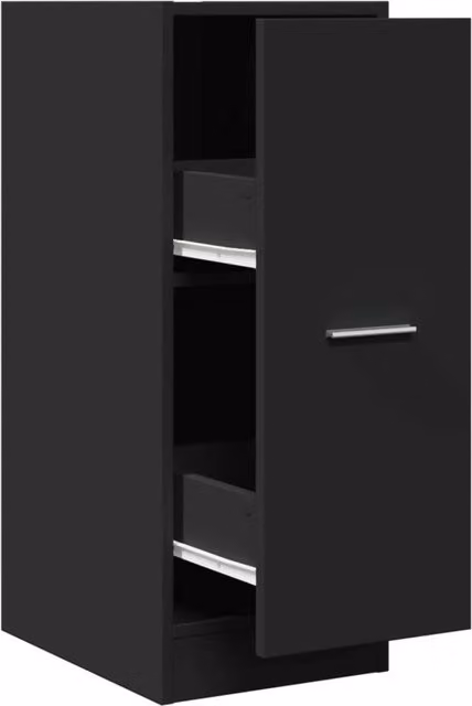 Berkfield Home Apothecary Cabinet in Black, W/D/H: 30 x 41 x 77.5 cm