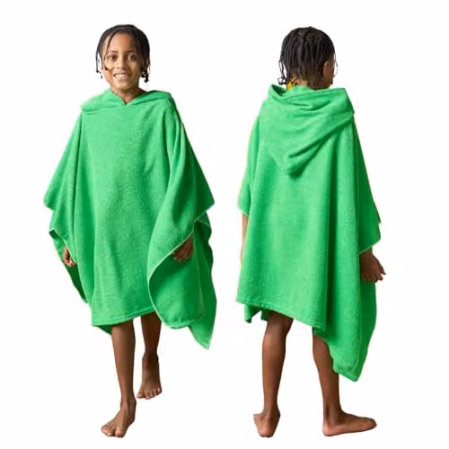 OHS Childrens Hooded Beach Poncho Towel, Green – 1