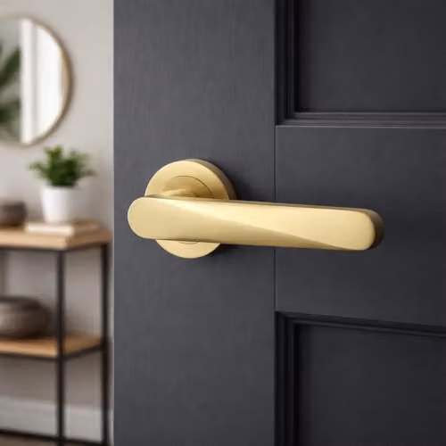 AXS Hardware Detroit Internal Door Handles in Antique Brass Aluminium with 127mm Lever and Concealed Fix – 3