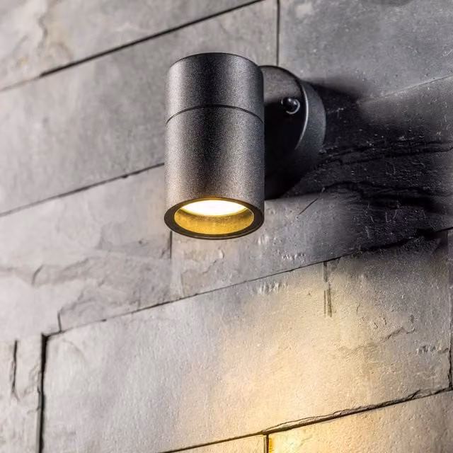 CGC Leon Black Stainless Steel GU10 Down Outdoor Wall Light IP44