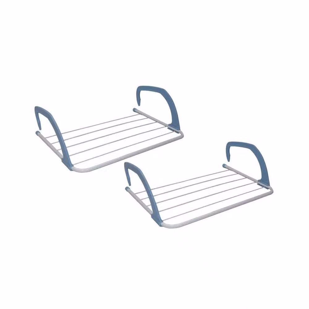Voltico 2 Pack Deluxe Radiator Airers - Adjustable Foldable Indoor Laundry Drying Racks in White – 2