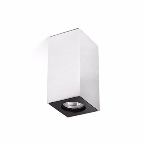 Faro Barcelona Squad 1 Modern Metal Flush Ceiling Light in Silver and Multicolour