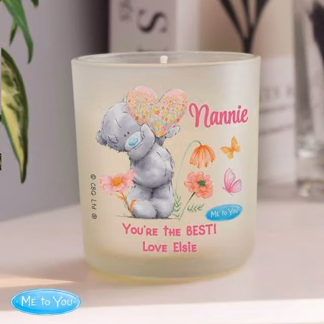 Personalised Memento Company Women's Me to You Floral Jar Candle in White