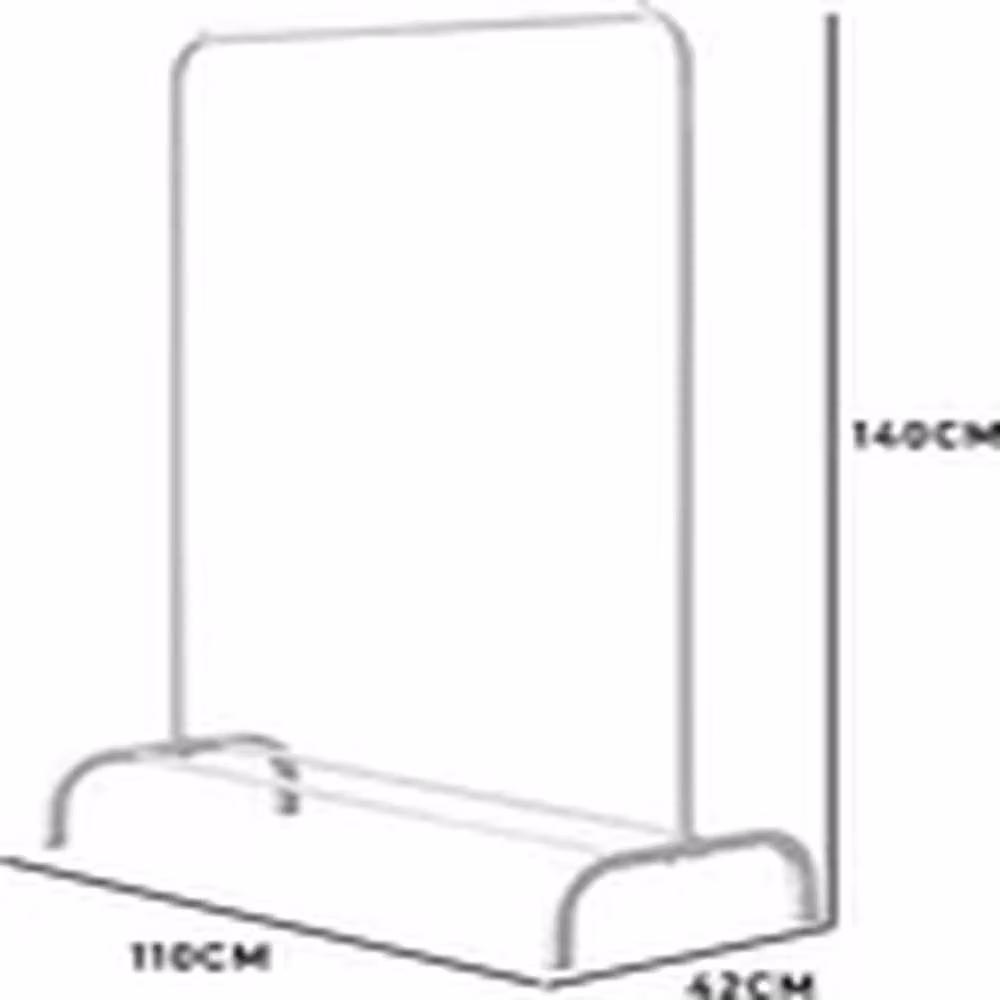 Havendro White Heavy Duty Metal Clothes Stand and Shoe Storage Shelf for your Bedroom W/D/H: 140 x 42 x 42 cm – 2