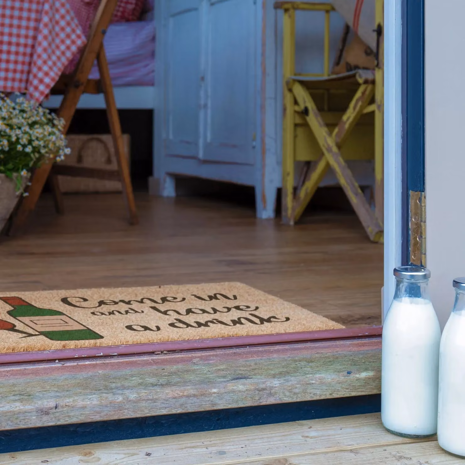Artsy Mats Come In & Have A Drink Doormat, Brown, W: 60 cm, D: 40 cm – 3