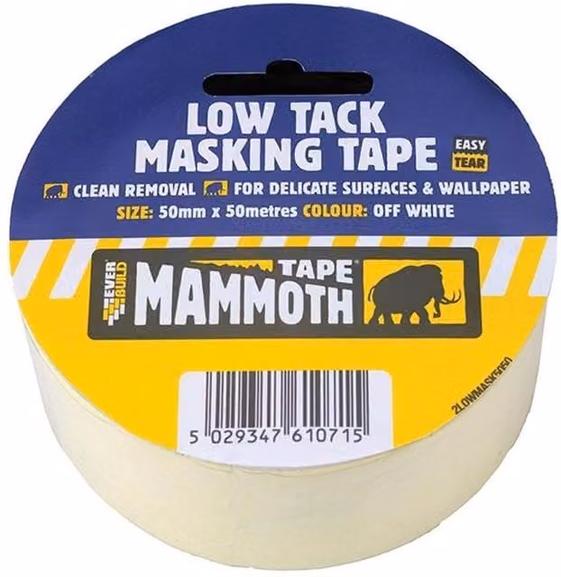 Sika Low Tack Masking Tape in White and Multicolour – 1