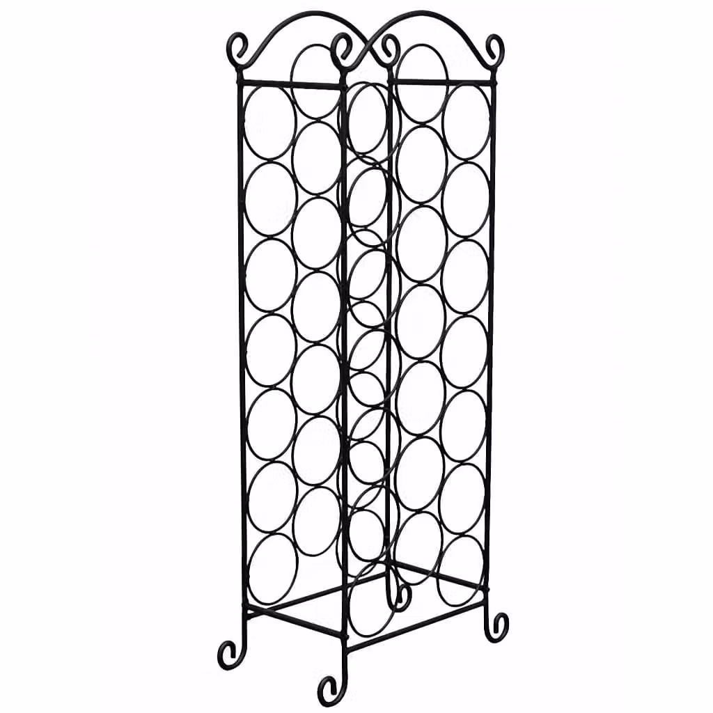 Berkfield Home Classic Metal Wine Rack for 21 Bottles in Matt Black – 2