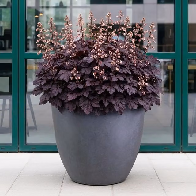 IDEALIST Slate Grey Reinforced Stone Outdoor Planter, 40 cm Diameter, 45 l