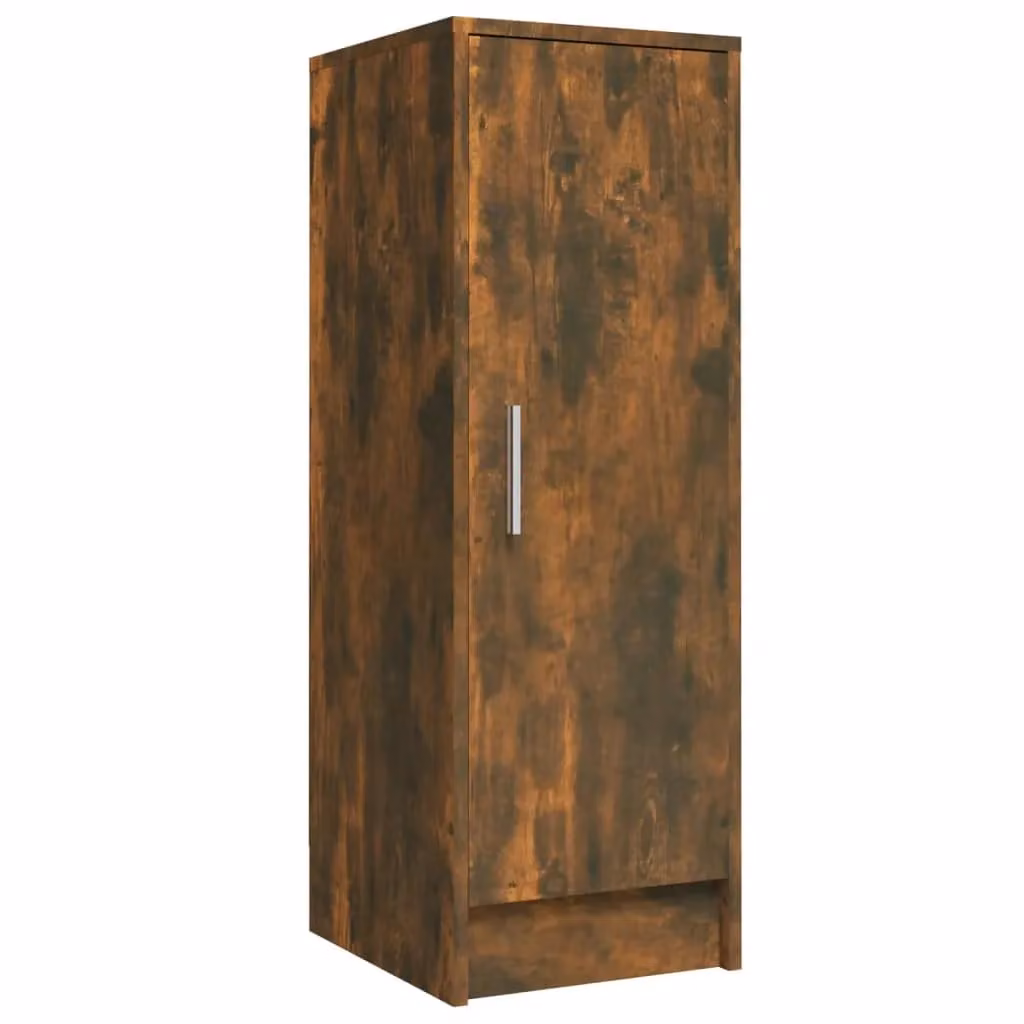 Berkfield Home Smoked Oak Shoe Cabinet in Brown, W/D/H: 32 x 35 x 92 cm – 3