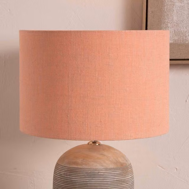 Ruma Pink Linen Cylinder Floor Lamp Shade, Diameter: 45.72 cm – 1