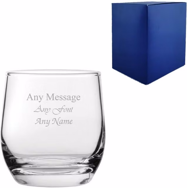 Uniqueful Personalised Bolero Water Glass, 236ml, Clear