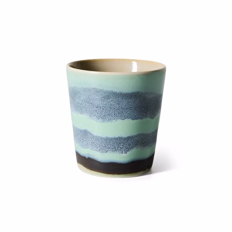 HKLIVING 70s River Ceramic Coffee Mug in Multicolour